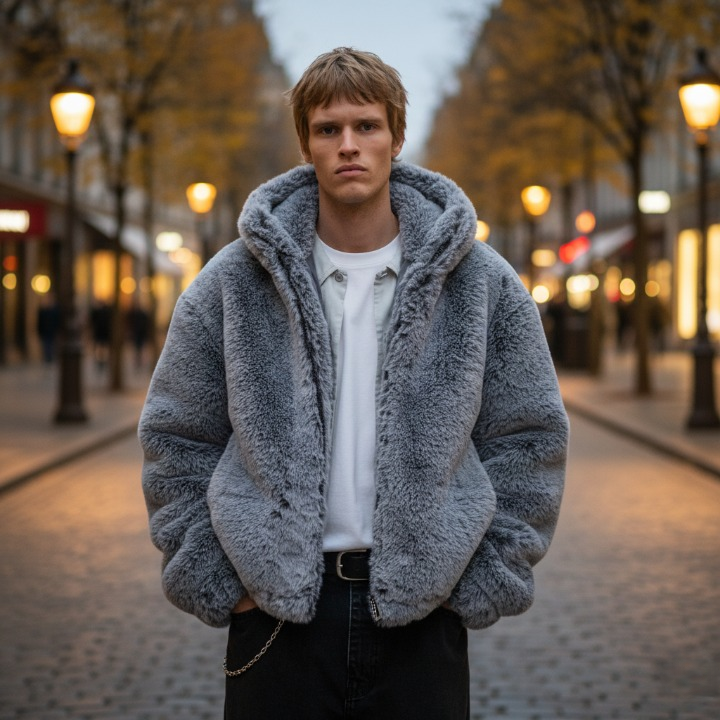 Winterjacke mit Kunstfell