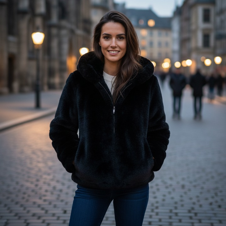 Winterjacke mit Kunstfell